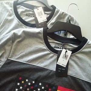 NWT $48 DIAMOND DOLLARS MEN'S TEE SHIRT U.S.A. FLAG STYLE # DD059 >YOU PICK SIZE
